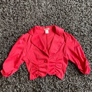Coral, quarter length, blazer